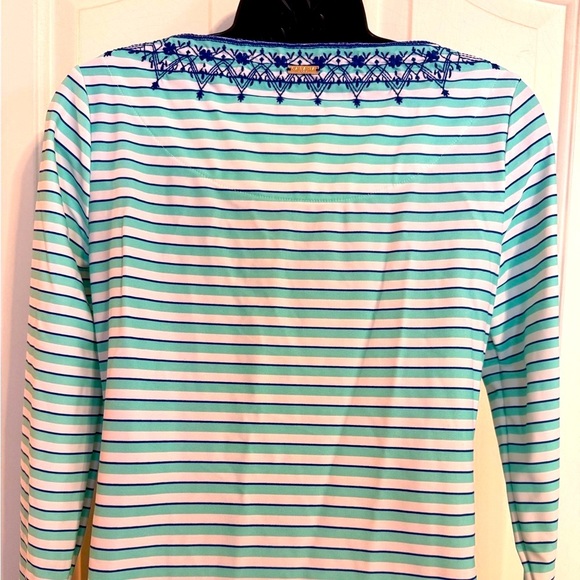 “CABANA LIFE” Striped & Embroidered Mini Dress - Picture 8 of 11